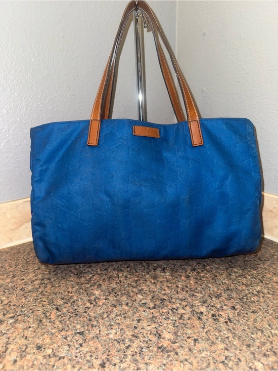 Gucci Handbags - Gucci Guccissima rare blue canvas tote ✅AUTHENTIC✅